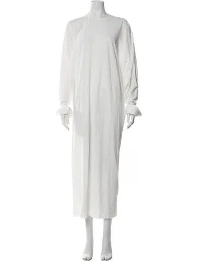 Pre-owned Darkpark Crew Neck Long Dress In White