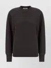 Darkpark Crew Neck Long Sleeve Sweatshirt With Ribbed Cuffs And Hem In Black