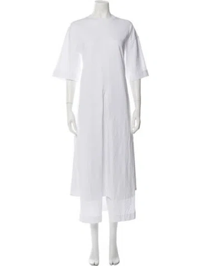 Pre-owned Darkpark Crew Neck Three-quarter Sleeve Top W/ Tags In White