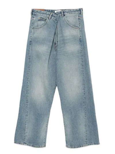 Darkpark Cross-waist Jeans In Blue