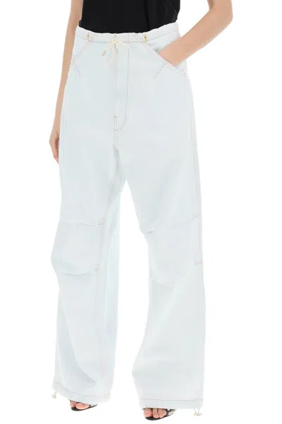 Darkpark Daisy Baggy Jeans In White
