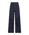 Darkpark Daisy Contrast-stitching Wide Leg Jeans In Blue