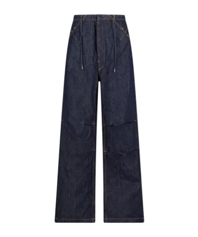 DARKPARK DAISY CONTRAST-STITCHING WIDE LEG JEANS
