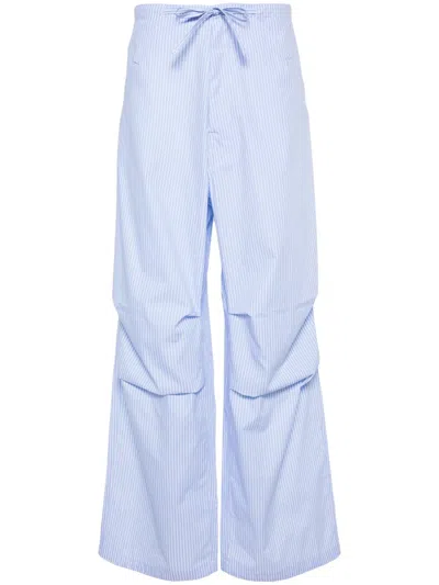 Darkpark Daisy Pinstriped Trousers In Blue