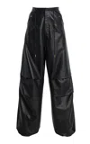 Darkpark Daisy Plonge Leather Pants In Black