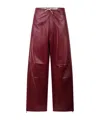 Darkpark Daisy Plonge Nappa Leather Military Trousers In Burgundy