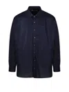 Darkpark Damon Shirt With Cuffed Long Sleeves In Blue