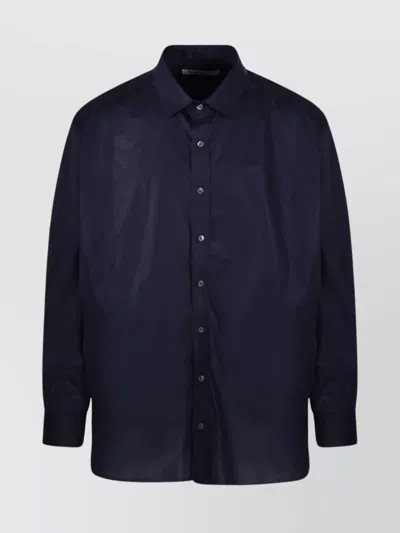 Darkpark Damon Shirt With Cuffed Long Sleeves In Blue