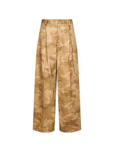 Darkpark Danielle Camouflage-print Wide-leg Trousers In Neutrals