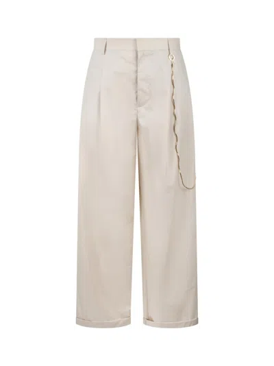 Darkpark Danielle Chain Adorned Wide Leg Trousers