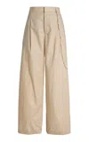 Darkpark Danielle Wide-leg Cotton Poplin Trousers