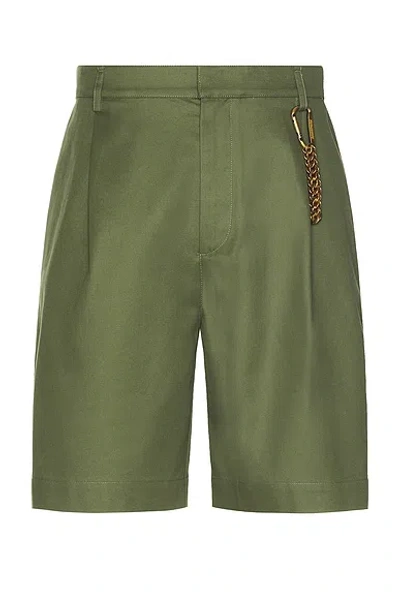 Darkpark Khaki Danny Shorts In Military Green