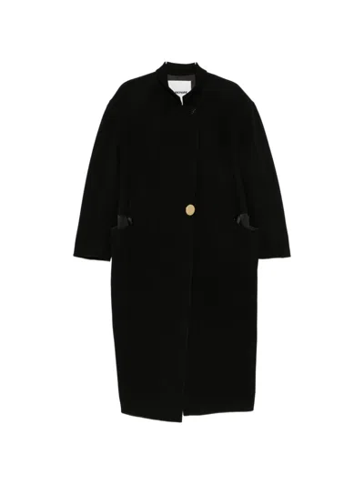 Darkpark Black Wool Cashmere Coat