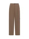 Darkpark Phebe Pants In Camel Polyester In Brown
