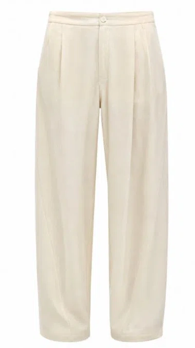 Darkpark White Virgin Wool Cashmere Trousers