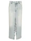 Darkpark Erika Denim Midi Skirt In Light Blue