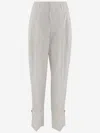 Darkpark White Cotton-blend Trousers