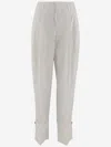 Darkpark White Cotton-blend Trousers In White
