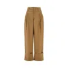 Darkpark 'diana' Cuffed Poplin Pants In Beige
