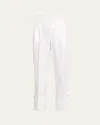 Darkpark White Cotton-blend Trousers In White
