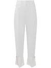 Darkpark White Cotton-blend Trousers In Weiss