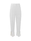 Darkpark White Cotton-blend Trousers In White