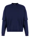Darkpark Double-layered Wool Sweatshirt In Blue