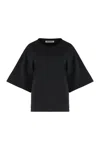 Darkpark Doyle Cropped Draped Short Sleeve Tee