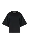 Darkpark Doyle Cropped Draped Short Sleeve Tee