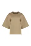 Darkpark Doyle Cotton Crew-neck T-shirt In Brown