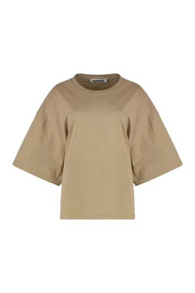 Darkpark Doyle Cotton Crew-neck T-shirt In Brown