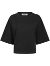 DARKPARK DARKPARK DOYLE CROPPED DRAPED SHORT SLEEVE TEE