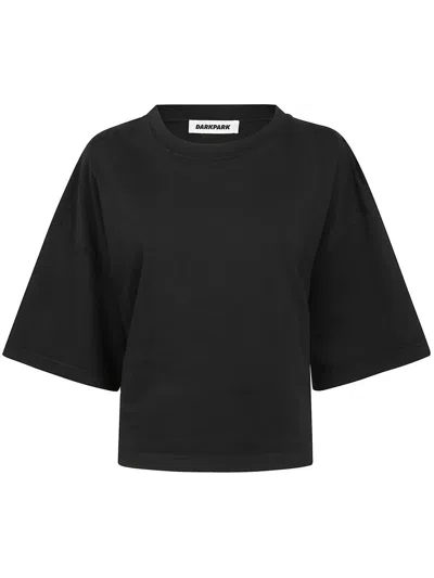 DARKPARK DARKPARK DOYLE CROPPED DRAPED SHORT SLEEVE TEE