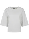 Darkpark Doyle Cropped Draped Short Sleeve Tee Clothing In White