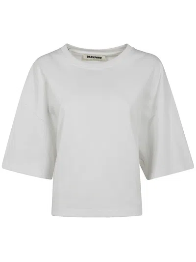 Darkpark Doyle Cropped Draped Short Sleeve Tee Clothing In White