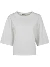 Darkpark Doyle Cropped Draped Short Sleeve Tee Clothing In White