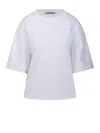 Darkpark Doyle Cropped Draped Short Sleeve Tee