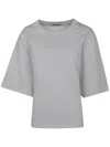Darkpark Doyle Cropped Draped Short Sleeve Tee Clothing In White