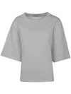 Darkpark Draped Short Sleeves T-shirt In Gray
