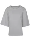 Darkpark Doyle Cropped Draped Short Sleeve Tee Clothing In White