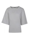 Darkpark Doyle Cropped Draped Short Sleeve Tee Clothing In White