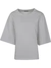 Darkpark Doyle Draped Short Sleeved Tee In Gray