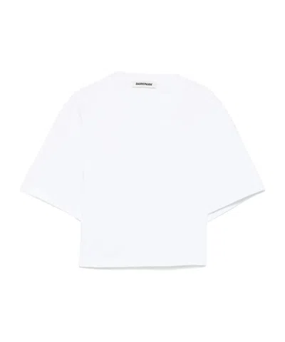 Darkpark Draped Back Top In White