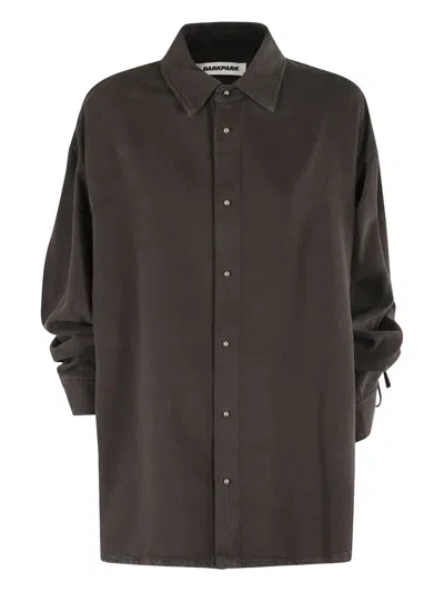 Darkpark Drawstring-cuff Shirt In Brown