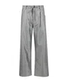 Darkpark Drawstring Denim Trousers In Gray