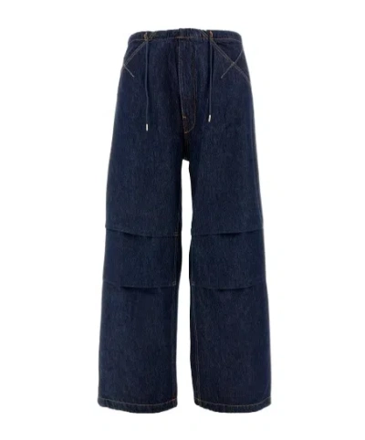 DARKPARK DARKPARK DAISY CONTRAST STITCHED DRAWSTRING JEANS