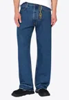 Darkpark Edi Straight-leg Jeans With Keychain In Blue