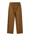 Darkpark Elastic Waist Casual Pants In Brown