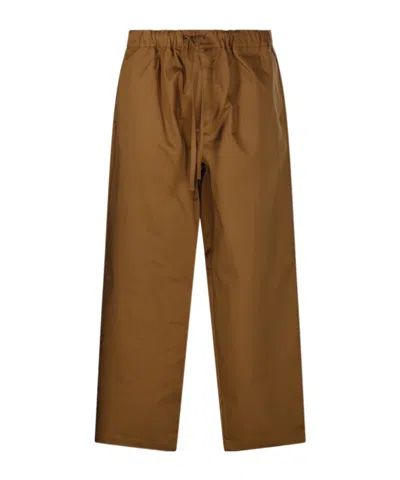 Darkpark Elastic Waist Casual Pants In Brown