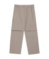 Darkpark Beige Jordan Wide Leg Trousers In Nude